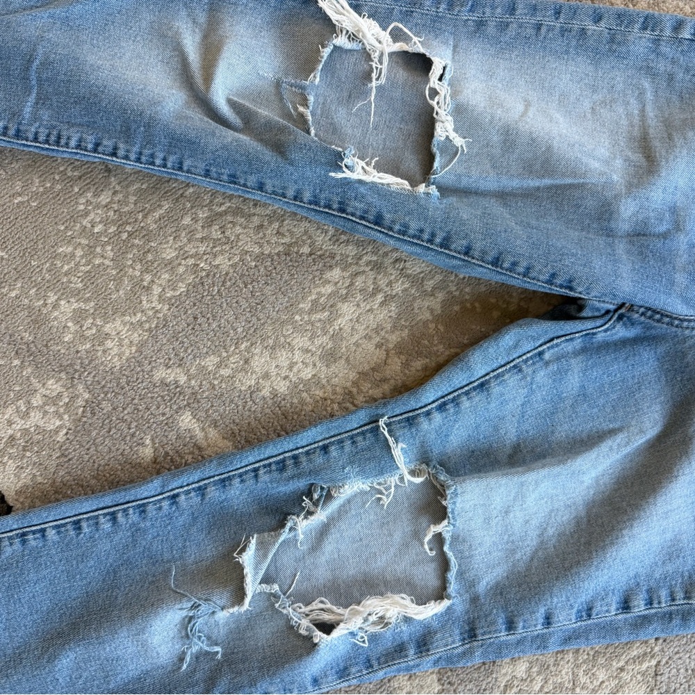 Madewell PETITE the perfect vintage Jean distressed Jeans straight light wash - Picture 2 of 8